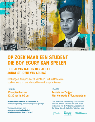 Boy Ecury monoloog sep 2024 Ocan caribisch verzetstrijder Aruba WW2 tweede wereldoorlog