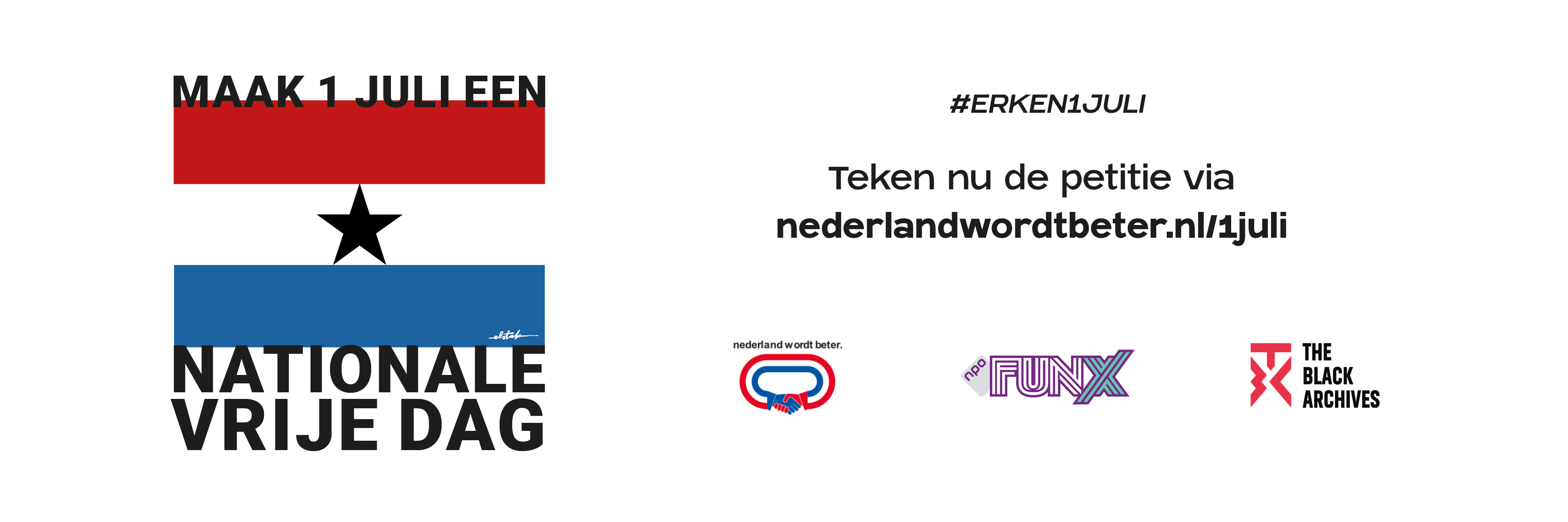 Petitie Nederland Wordt Beter FunX Slavernijverleden 1 juli Ocan Caribisch