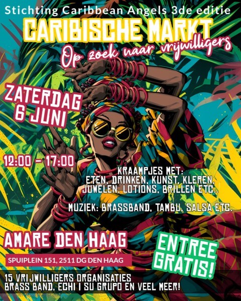 Uitnodiging Caribische Markt 2026 stichting Caribbean Angels Ocan Caribisch vrijwilligers