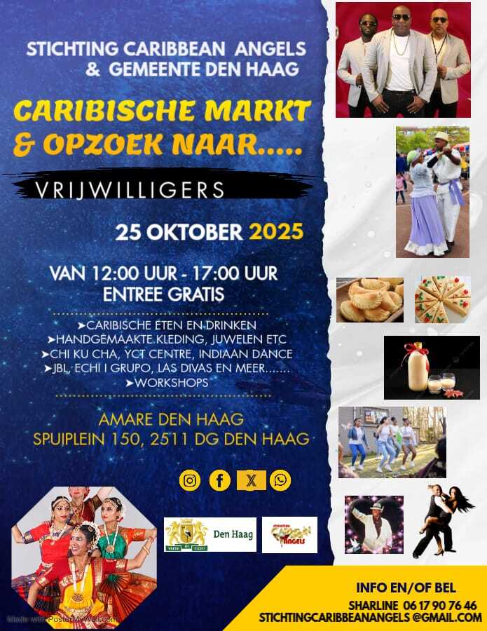 Uitnodiging Caribische Markt 2025 Stichting Caribbean Angels vrijwilligers Ocan